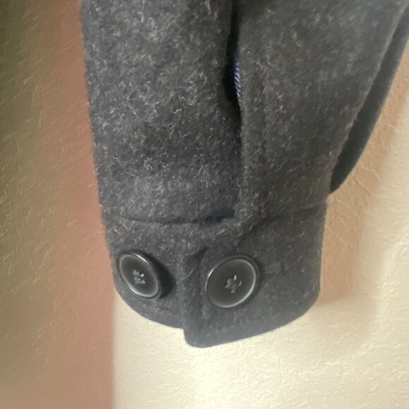 Murano Wool Blend Jacket Mens L Black Full Zip Dress Coat Lined - Picture 5 of 13